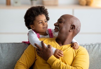 AA man with granddaughter