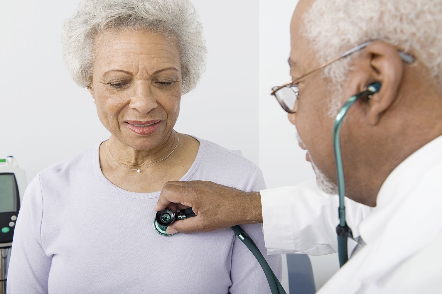 patient, stethoscope and doctor