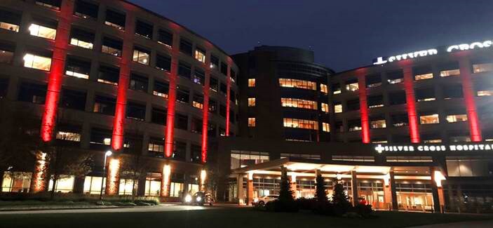 Hospital Lights for Heart Month