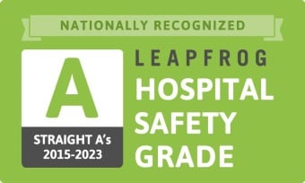 Leapfrog hospital safety grade A logo