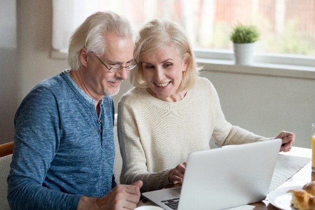 Couple with Computer